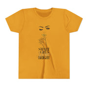Smart Girls Shine Bright Youth Tee, Stylish Graphic Young Adult Shirt