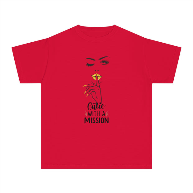Cutie with a Mission Stylish Youth Tee - Graphic T-Shirt for Trendy Kids
