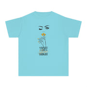 Smart Girls Shine Bright Stylish Youth Tee - Graphic T-Shirt for Trendy Kids