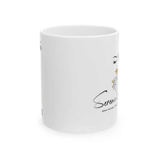 Serene BombShell ""My Life, My Rules" Ceramic Coffee Mug, Unique Gift for Coffee Lovers, Tea Drinkers