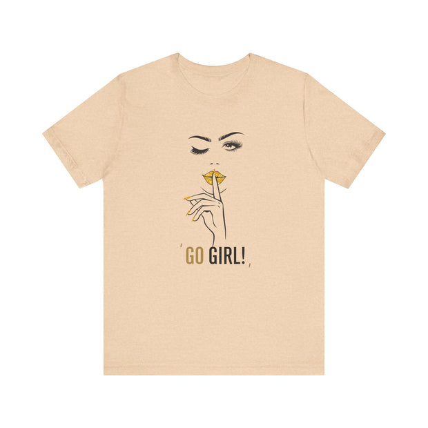 Serene Bombshell Empowering Graphic Tee "Go Girl" for Confident Women
