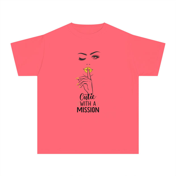 Cutie with a Mission Stylish Youth Tee - Graphic T-Shirt for Trendy Kids