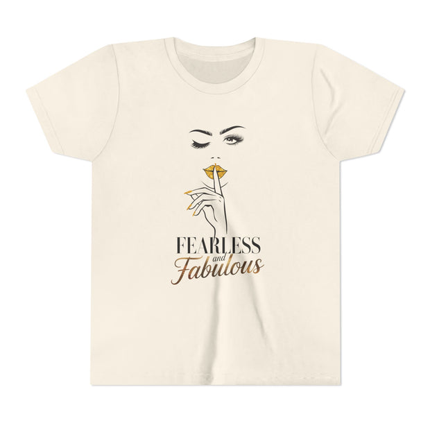 Fearless and Fabulous Youth Tee, Stylish Graphic Young Adult Shirt