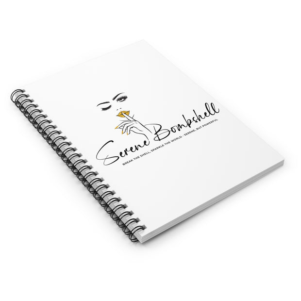 Serene Bombshell Chic Spiral Notebook - Glamorous Design