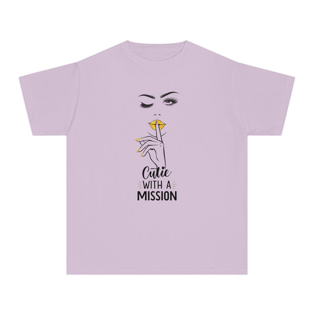Cutie with a Mission Stylish Youth Tee - Graphic T-Shirt for Trendy Kids