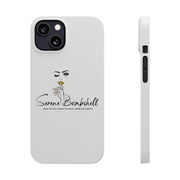Serene Bombshell Slim Phone Cases with Stylish Illustration