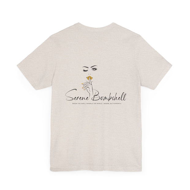 Serene Bombshell Empowering Graphic Tee for Confident Women