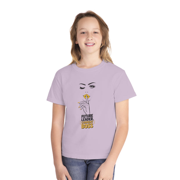 Stylish Youth Tee - Future Leader, Current Boss Graphic T-Shirt for Trendy Kids