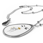 Serene Bombshell Elegant Oval Necklace with Chic Design
