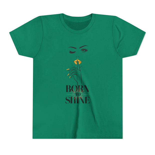 Born to Shine Youth Tee, Stylish Graphic Young Adult Shirt