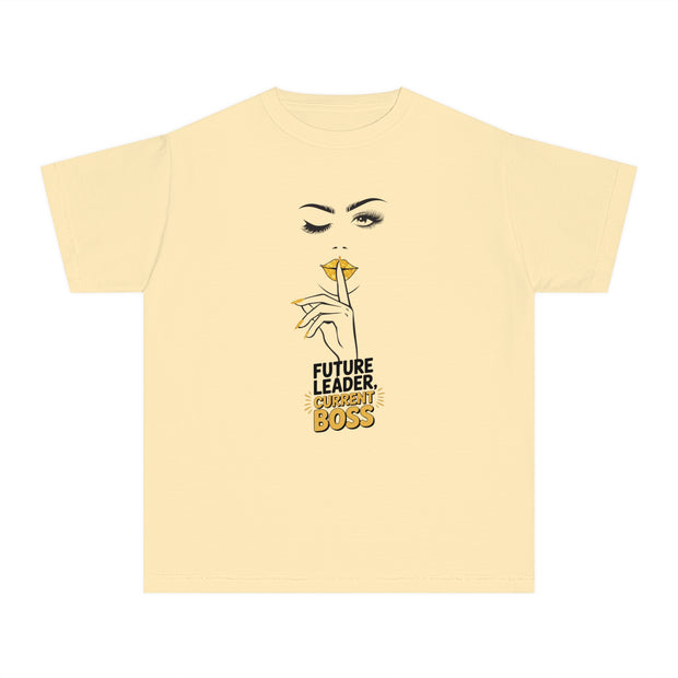 Stylish Youth Tee - Future Leader, Current Boss Graphic T-Shirt for Trendy Kids