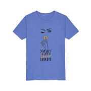Smart Girls Shine Bright Youth Tee, Stylish Graphic Young Adult Shirt