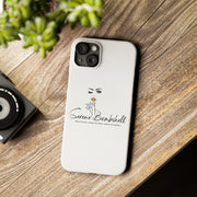 Serene Bombshell Slim Phone Cases with Stylish Illustration