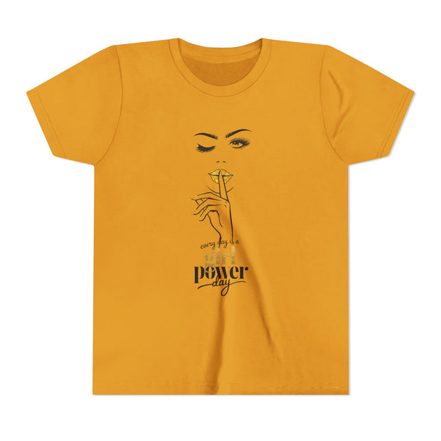 Every Day is a Girl Power Day Youth Tee, Stylish Graphic Young Adult Shirt