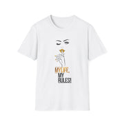 Serene Bombshell Chic Statement T-Shirt - My Life, My Rules! Graphic Tee