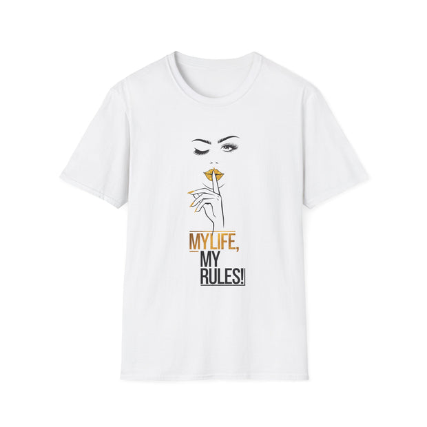Serene Bombshell Chic Statement T-Shirt - My Life, My Rules! Graphic Tee