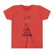 Cutie with a Mission Youth Tee, Stylish Graphic Young Adult Shirt