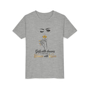 Girls with Dreams Youth Tee, Stylish Graphic Young Adult Shirt