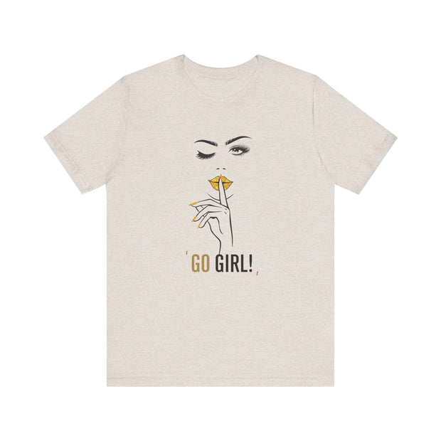 Serene Bombshell Empowering Graphic Tee "Go Girl" for Confident Women