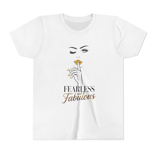 Fearless and Fabulous Youth Tee, Stylish Graphic Young Adult Shirt