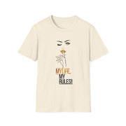 Serene Bombshell Chic Statement T-Shirt - My Life, My Rules! Graphic Tee