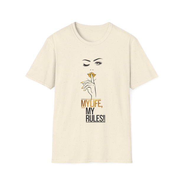 Serene Bombshell Chic Statement T-Shirt - My Life, My Rules! Graphic Tee