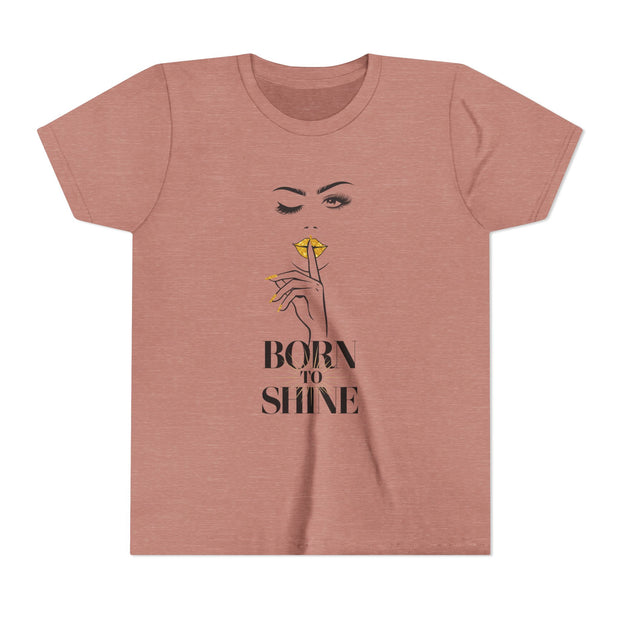 Born to Shine Youth Tee, Stylish Graphic Young Adult Shirt