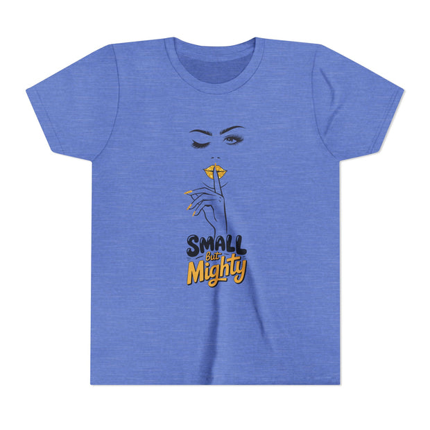 Small But Mighty Youth Tee, Stylish Graphic Young Adult Shirt