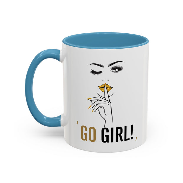 Serene Bombshell "Go Girl" Accent Coffee Mug (11, 15oz)