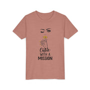 Cutie with a Mission Youth Tee, Stylish Graphic Young Adult Shirt