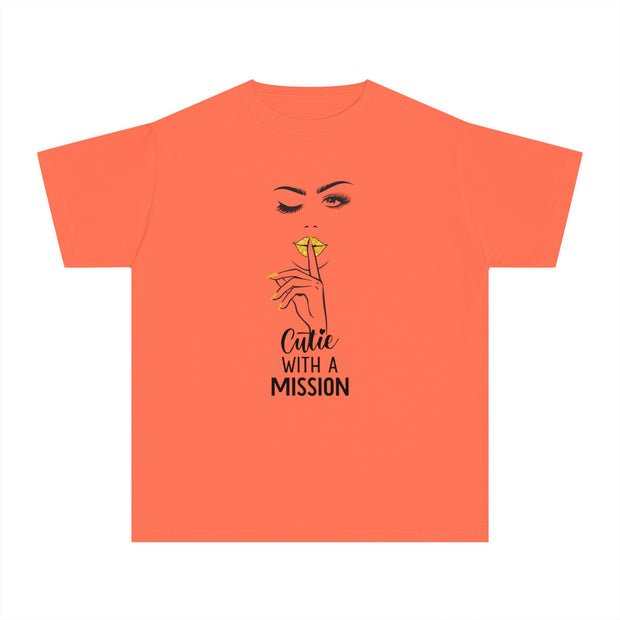 Cutie with a Mission Stylish Youth Tee - Graphic T-Shirt for Trendy Kids