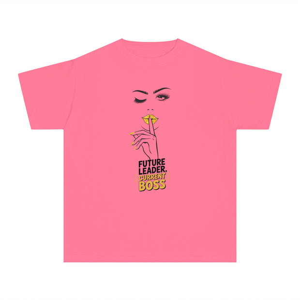 Stylish Youth Tee - Future Leader, Current Boss Graphic T-Shirt for Trendy Kids