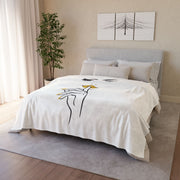 Serene Bombshell Chic Whispering Lips Blanket | Cozy Decorative Throw