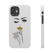 Serene Bombshell Slim Phone Cases with Stylish Illustration