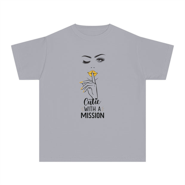 Cutie with a Mission Stylish Youth Tee - Graphic T-Shirt for Trendy Kids