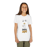 Small But Mighty Youth Tee, Stylish Graphic Young Adult Shirt