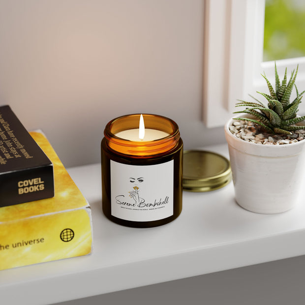 Serene Bombshell Chic Scented Candles - Coconut Apricot Wax | Stylish Home Decor