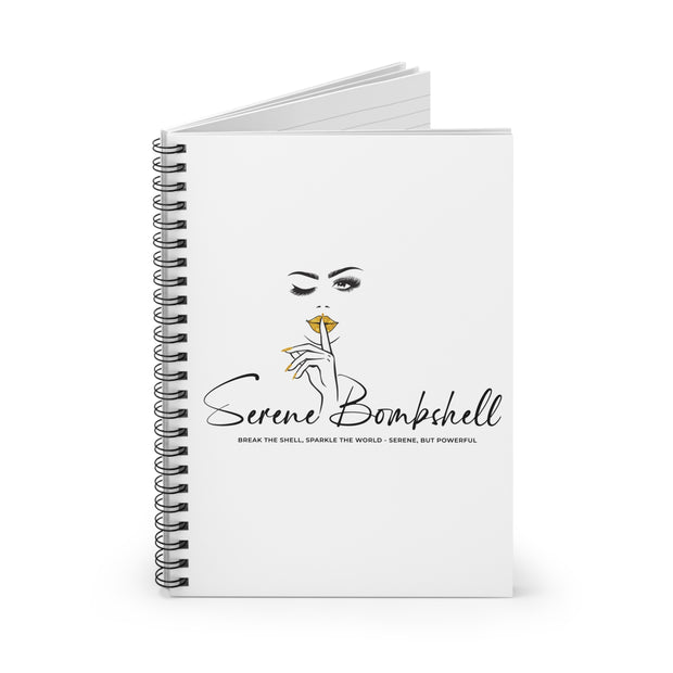 Serene Bombshell Chic Spiral Notebook - Glamorous Design
