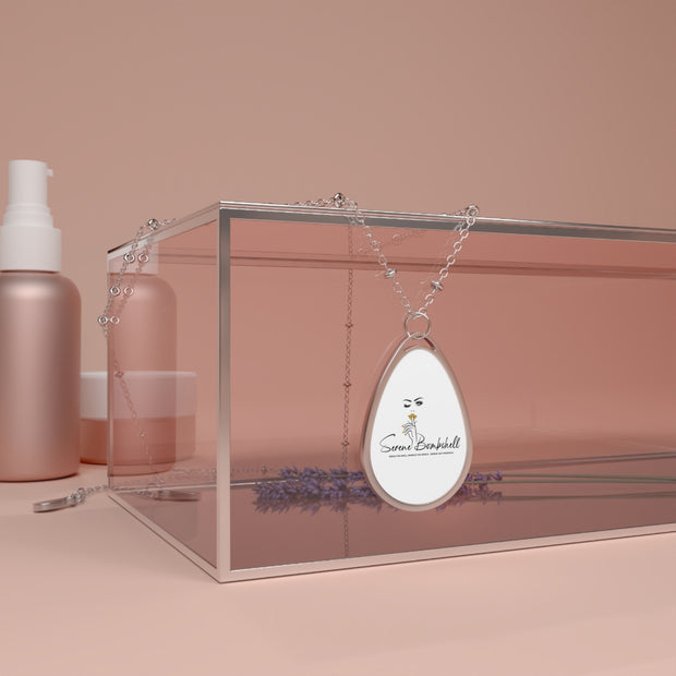 Serene Bombshell Elegant Oval Necklace, Personalized Jewelry