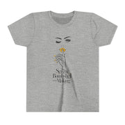 Serene Bombshell in The Making Youth Tee, Stylish Graphic Young Adult Shirt