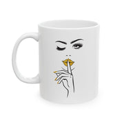 Serene BombShell Ceramic Coffee Mug, Unique Gift for Coffee Lovers