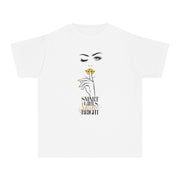Smart Girls Shine Bright Stylish Youth Tee - Graphic T-Shirt for Trendy Kids