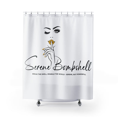 Serene Bombshell Shower Curtains