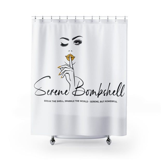 Serene Bombshell Shower Curtains