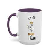 Serene Bombshell "My Life, My Rules" Accent Coffee Mug (11, 15oz)