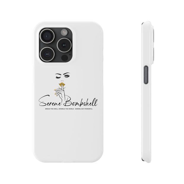 Serene Bombshell Slim Phone Cases with Stylish Illustration