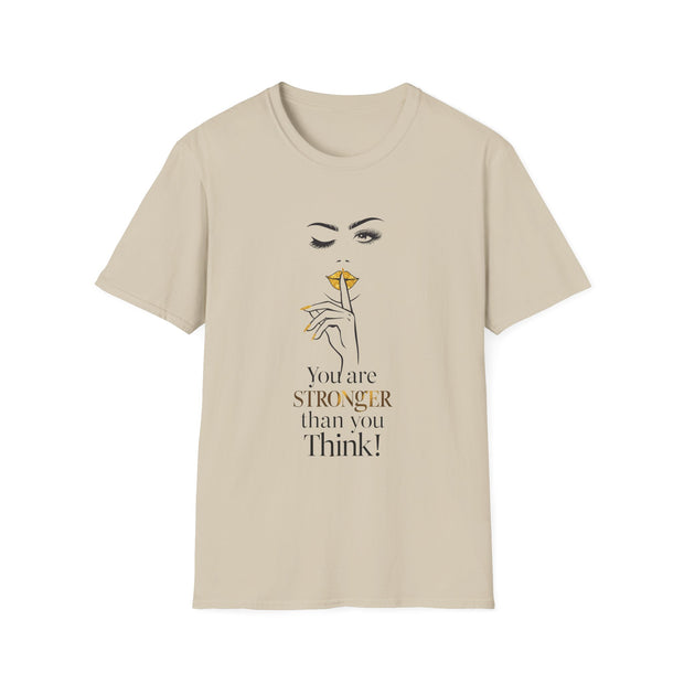 Serene Bombshell Chic Statement T-Shirt - You are Stronger than you think Graphic Tee