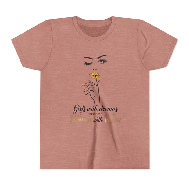 Girls with Dreams Youth Tee, Stylish Graphic Young Adult Shirt