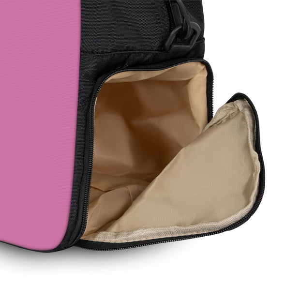 Serene Bombshell Pink Stylish Fitness Handbag with Chic Lip Design