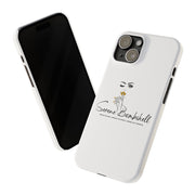 Serene Bombshell Slim Phone Cases with Stylish Illustration